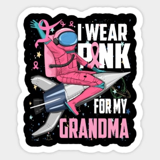 Breast Cancer Awareness, I wear pink for my Grandma, i wear pink for my grandma toddler Sticker